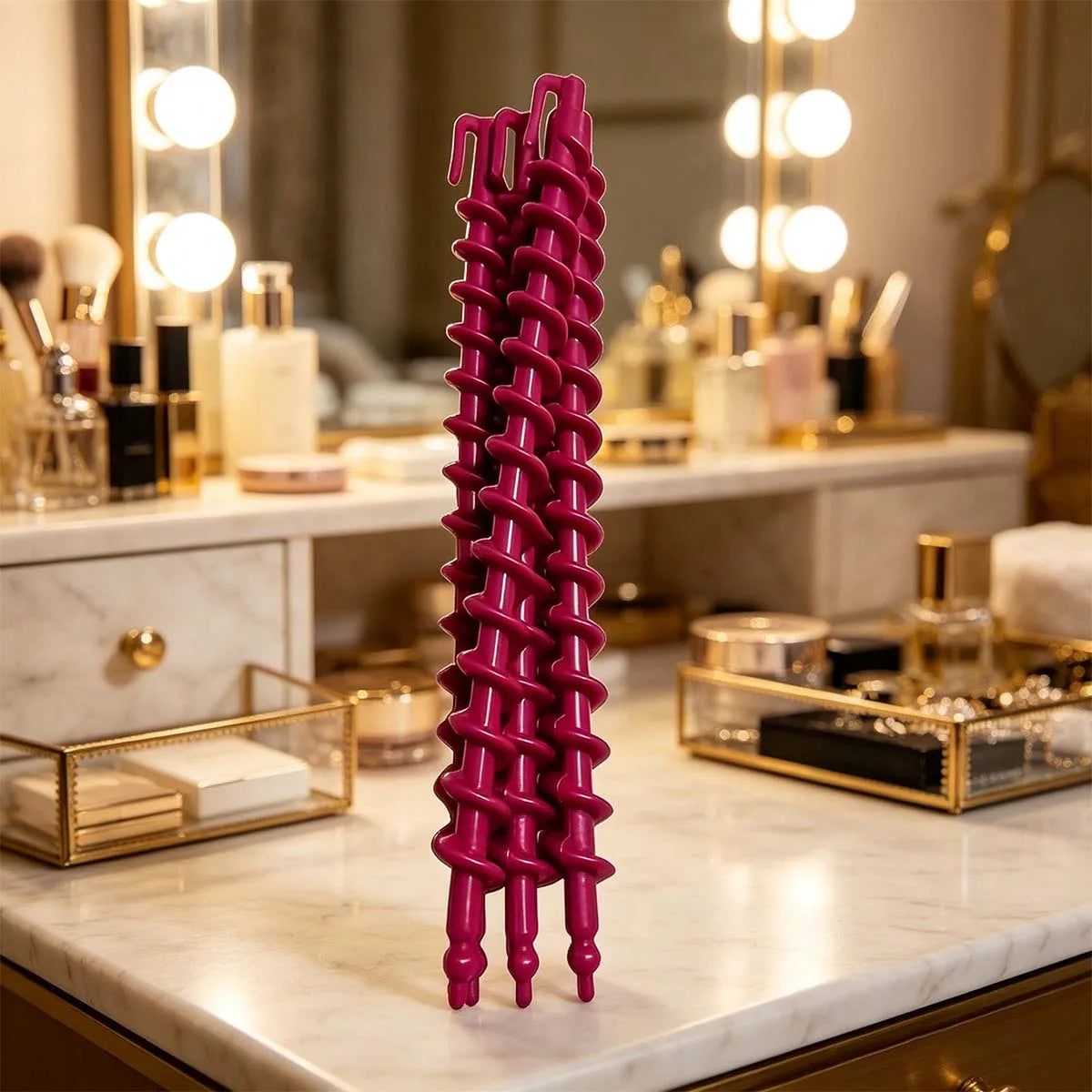 Fashionable heatless spiral curling iron set, with random colors, a magical curling rod for long hair, suitable for any hair typ