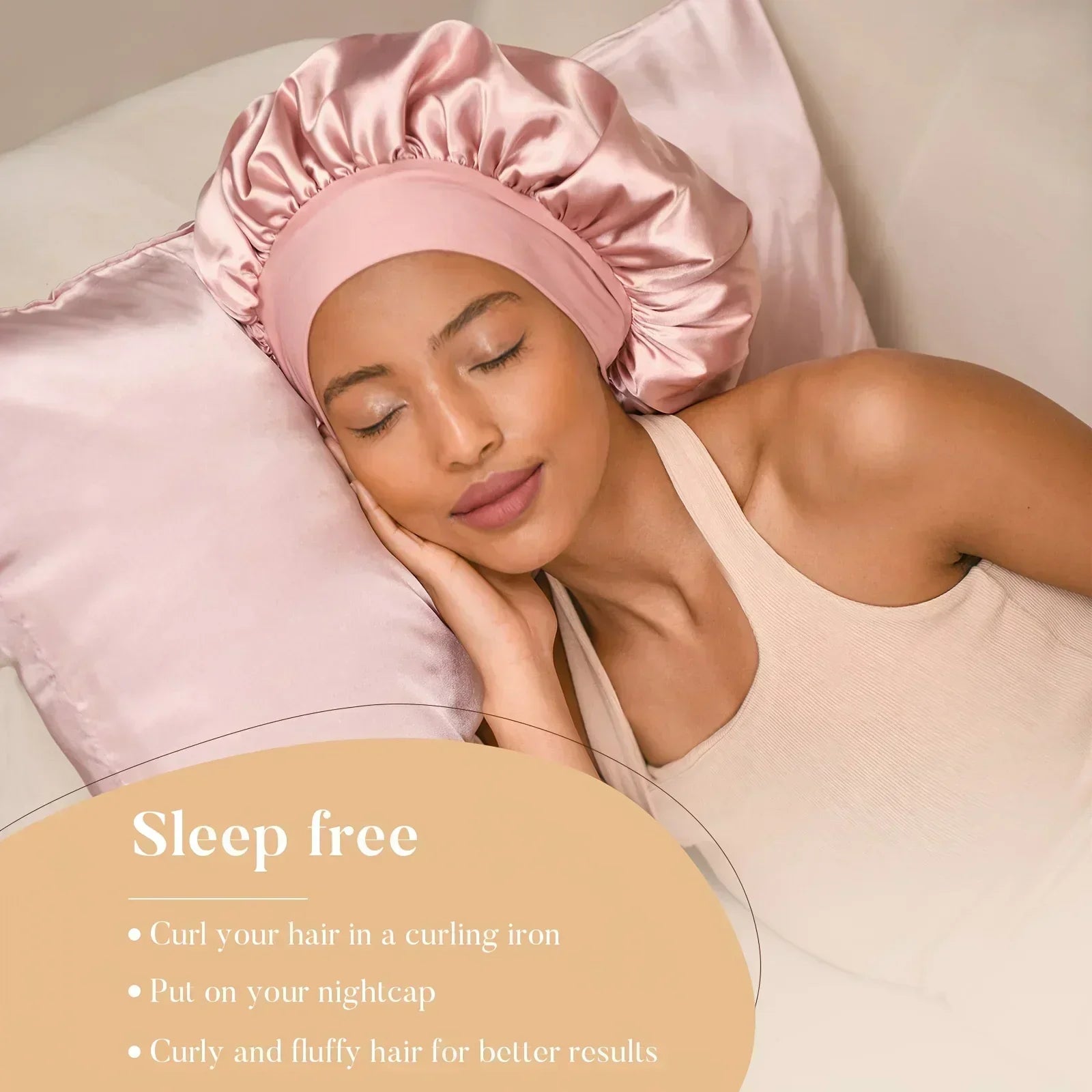 Heatless Curling Rod Set Satin Nightcap for Women No Heat Hair Rollers Sleeping Soft Headband Styling Tool Lazy Curls